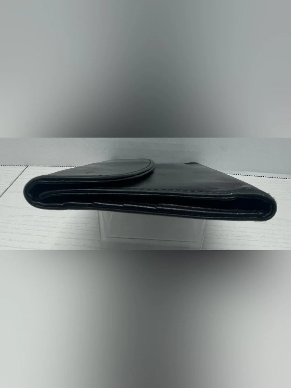 Coach Vintage Black Water Buffalo Trifold Wallet
